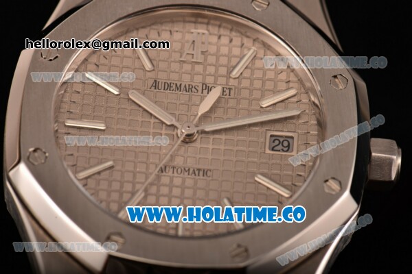 Audemars Piguet Royal Oak 39MM Swiss ETA 2824 Automatic Steel Case with Grey Dial Black Leather Strap and Stick Markers (BP) - Click Image to Close